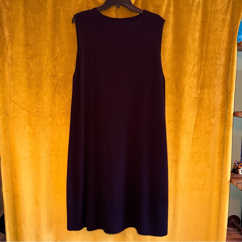 Eileen Fisher Black Sleeveless Midi Dress